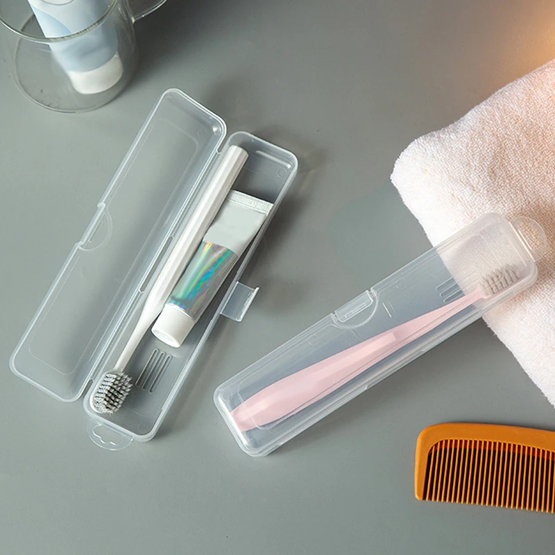 Toothbrush Holder Transparent Organizer Case Portable For Travel