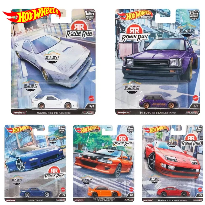 Original Hot Wheels Premium Car Culture Roin Run Diecast 1:64 Voiture Toyota Starlet Subaru Impreza Kid Boy Toys for Children original hot wheels premium car culture roin run diecast 1 64 voiture mazda pandem subaru impreza kid boy toys for children gift