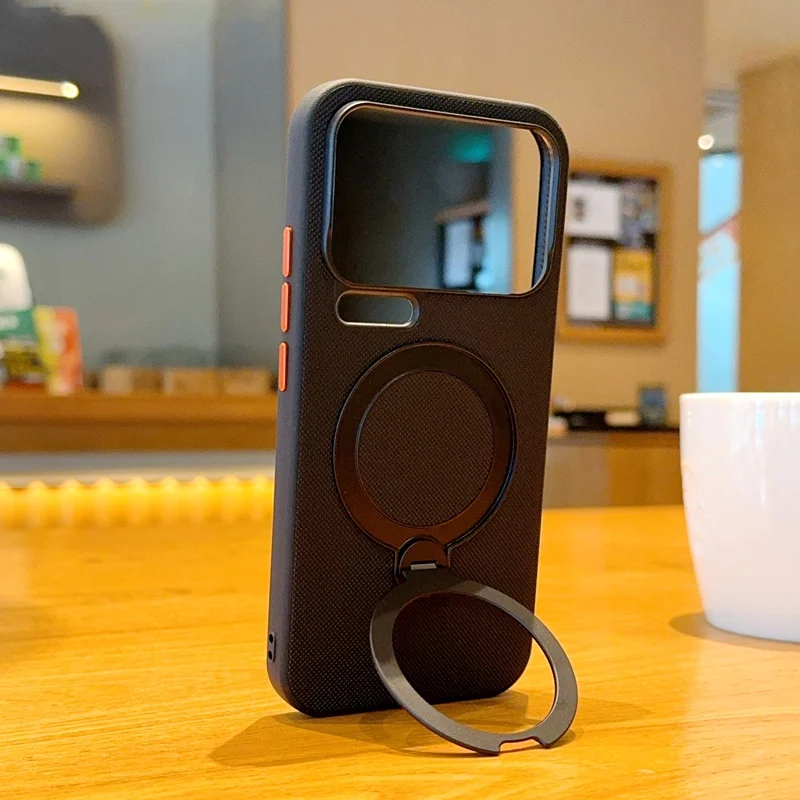 Rotating Magnetic Bracket Shockproof Hard Back Cover Case