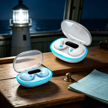 Cuffie Wireless Bluetooth, Auricolari a Conduzione Ossea, Trasmettono le Vibrazioni Attraverso il Cranio per un Ascolto Sicuro