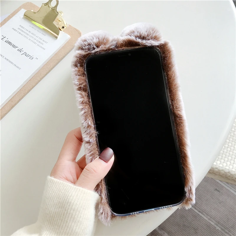 Winter süße Plüsch Flanell Kaninchen Ohr hautfreundliche Hülle für Samsung A17 A27 A37 A57 A16 A36 A56 A15 A35 A55 A14 A34 A54 Abdeckung – Detail 8