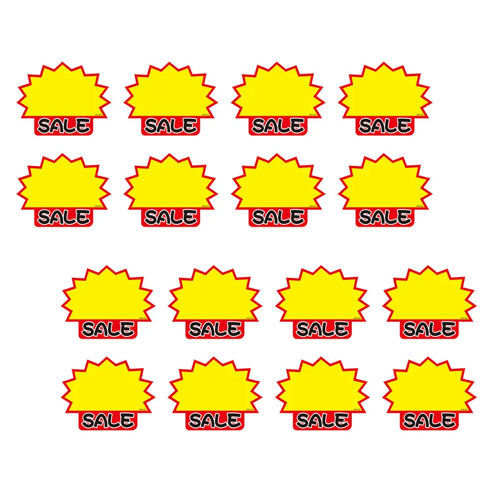 50Pcs 가격 표시판 밝은 색상의 종이 판촉 태그 판매 광고 스티커 소매점 가격 라벨 광고 태그