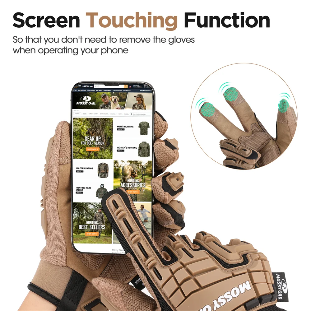 Shooting Gloves Touch Screen Gloves Military Full Finger Touch Screen Gloves for Men Tactical Glove Hunting Paintball Hiking Climbing Airsoft Shooting
