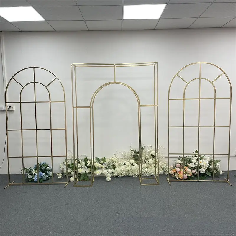 

3PCS Stage Christmas Backdrops Decoration Frame Outdoor Lawn Wedding Welcome Door Flower Arch Birthday Balloon Display Stand
