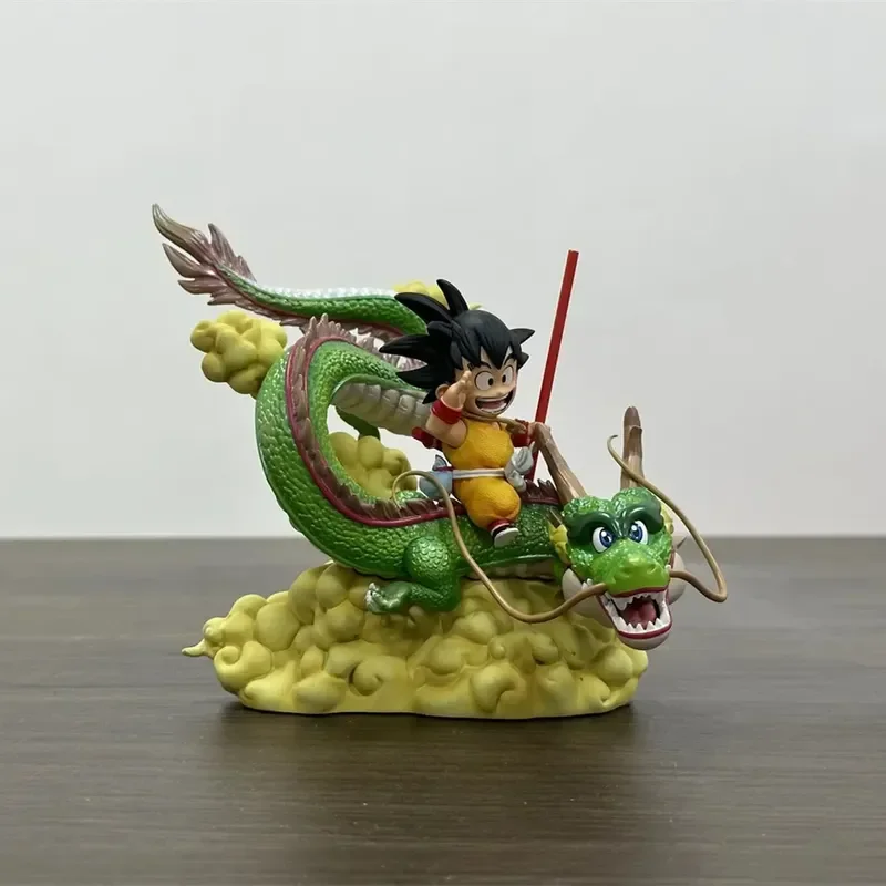 

14cm Dragon Ball Animation Character PVC Goodbye Goku Gk Riding Dragon Goku Model Doll Collection Decoration Toy Children's Gift