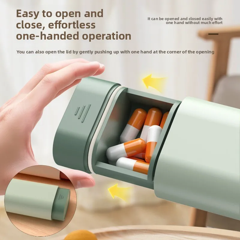 Portable Weekly Medicine Organizer with Sub-Compartments