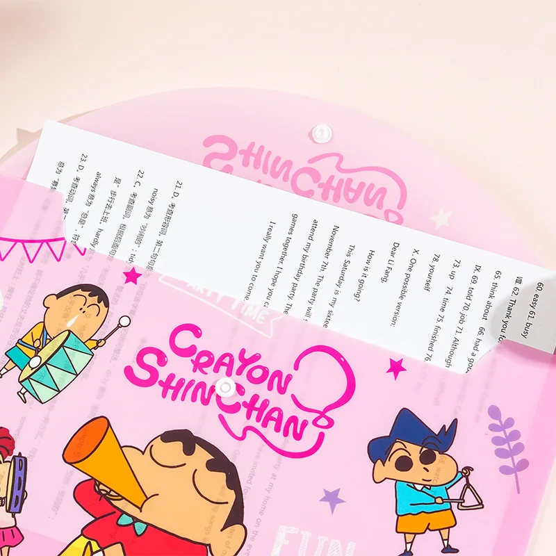 Cartoon Crayon A4 File Bag 4/12pcs for Student Stationery