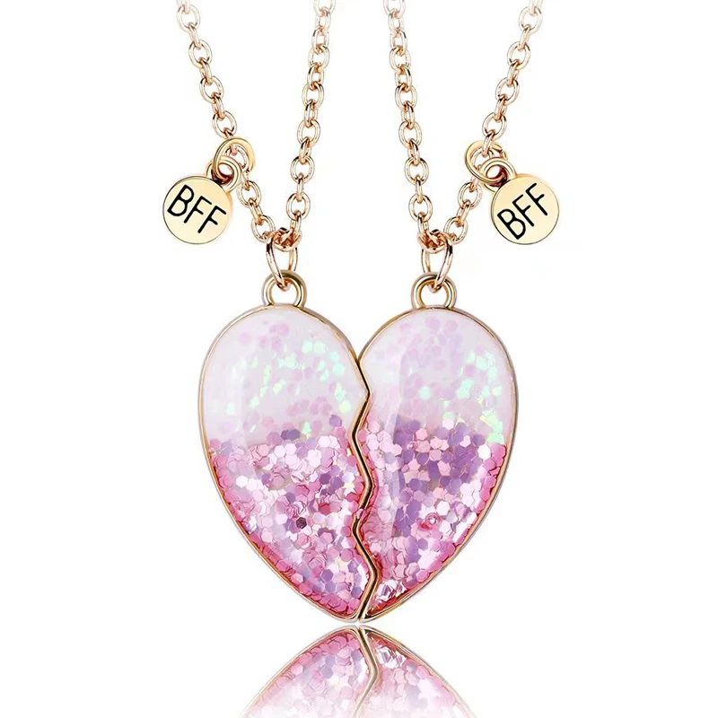 BFF-Halsketten – Halskette für die beste Freundin, süße BFF-Freundschaftsgeschenke für 2 Personen, Mädchenschmuck – eins für Sie eins für Ihr BFF – ab 3 Jahren
