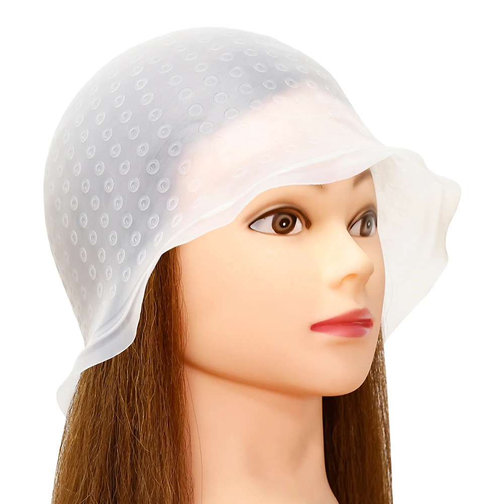1pcs Professional New Silicone Hair Dyeing Cap Reusable Hair Dyeing Cap Silicone Haircut Styling Accessories Tools 5