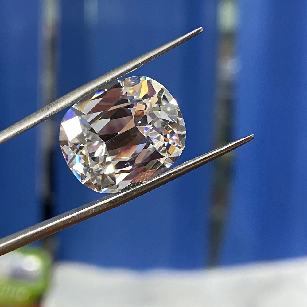 15x18mm Zircon Stone Cushion Cut Cubic Zirconia 6A Quality White CZ Gemstones