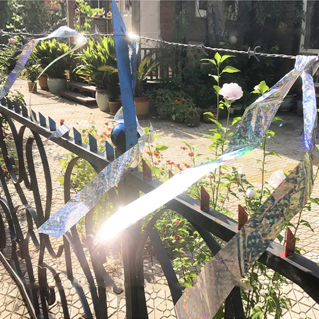 1 Gördülő Flash Fényvisszaverő Madár Ijesztő Szalag Anti Öv Kis Állatok Lézeres Relevelő Szalagok Kerti Gyümölcsös Kártevőirtás - Image 3