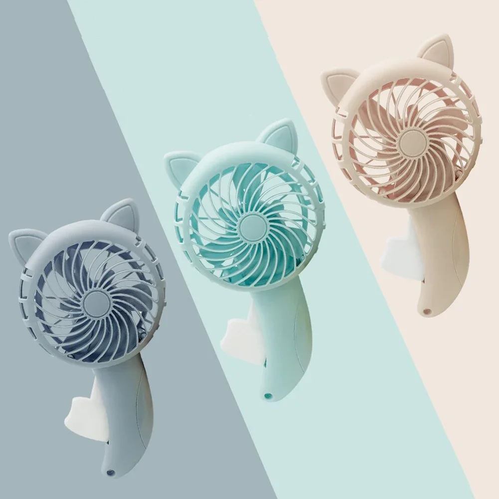 Compact Portable Handheld Cartoon Fan - Battery-Free Cute Cooling Fan