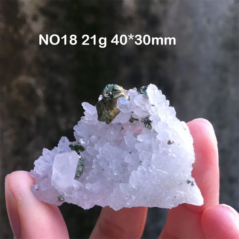100% Natural White Crystal Quartz With Pyrite Or Chalcopyrite Symbiotic Specimen Cluster Home Decor Meditation Energy Healing 2