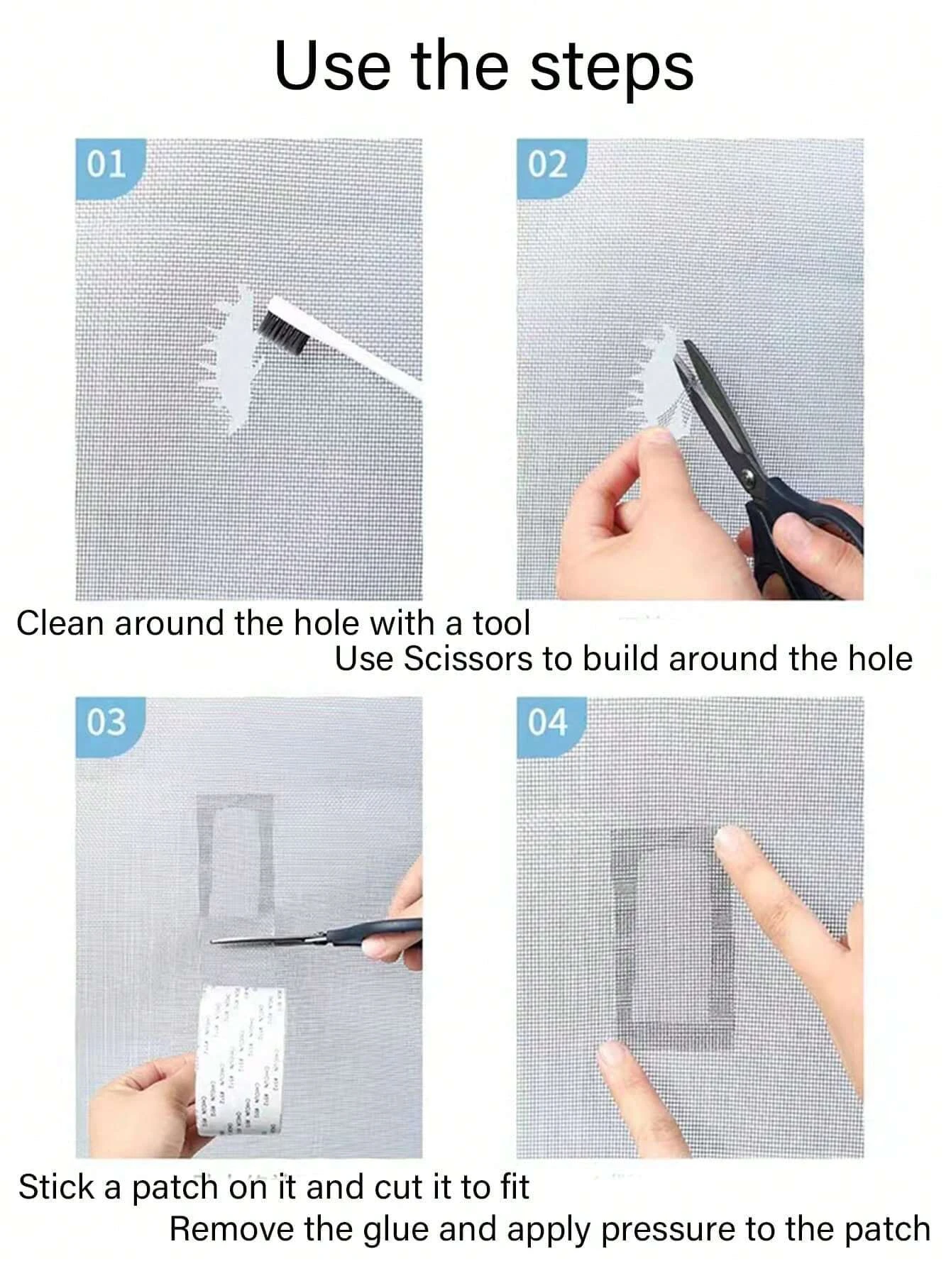 Window Screen Repair Tape 1roll Self Adhesive Anti-Insect Net Hole Reparing Patch Suitable Curtain Screen Net Repair