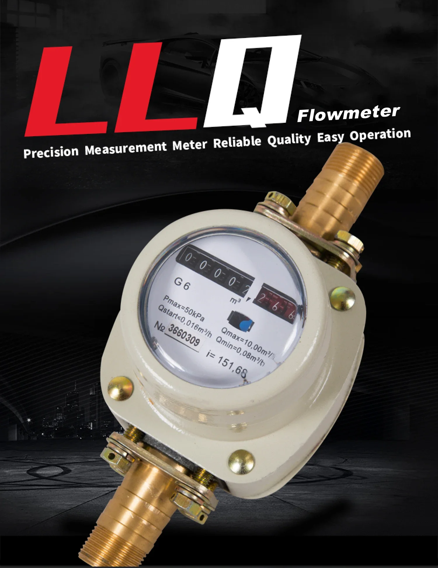 High Precision Roots Gas Flow Meter Mechanical Natural Gas Oxygen Biogas LPG Flo