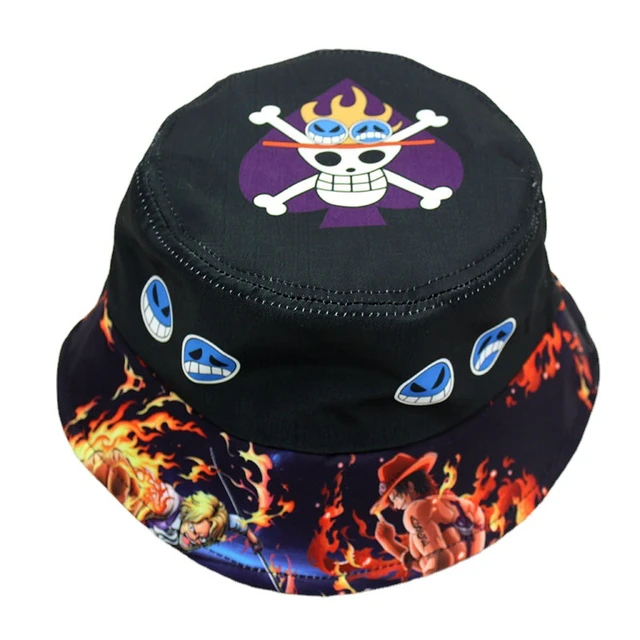 Japan Anime One Piece Monkey D Luffy Bucket Hats Cool Outdoor Cap