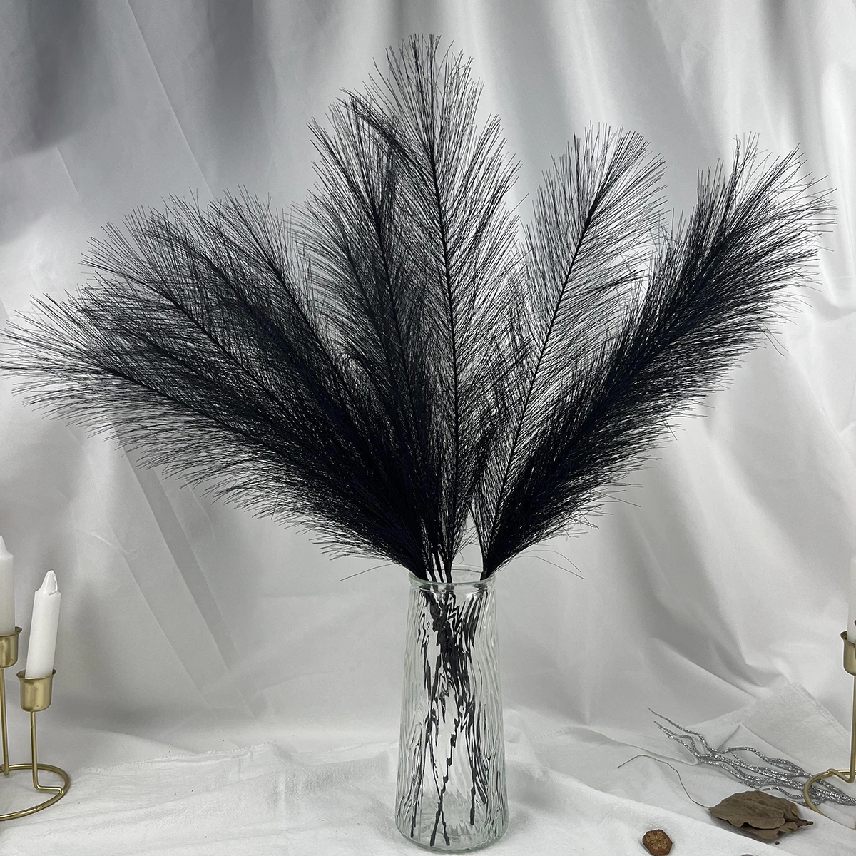 7pcs Fluffy Pampas Grass Boho Decor Flower Fake Plant Reed Simulated Wedding Party Home Decoration Artificial Flowers