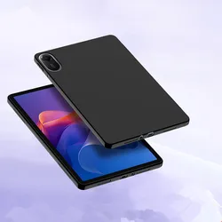 11 Protective Case with Anti-Drop Airbag Design - Silicone Soft TPU Cover for Redmi Pad 2 2025 (Black)