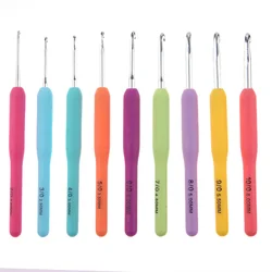 Deluxe Crochet Hook Set with Soft Grip Handles and Storage Bag - Complete DIY Weaving Kit (Set A)