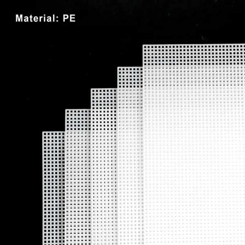 20 Sheets Plastic Canvas 13X10.2Inch 7CT Transparent Plastic Mesh Canvas Sheets For Embroidery Cross Stitch Mesh Durable