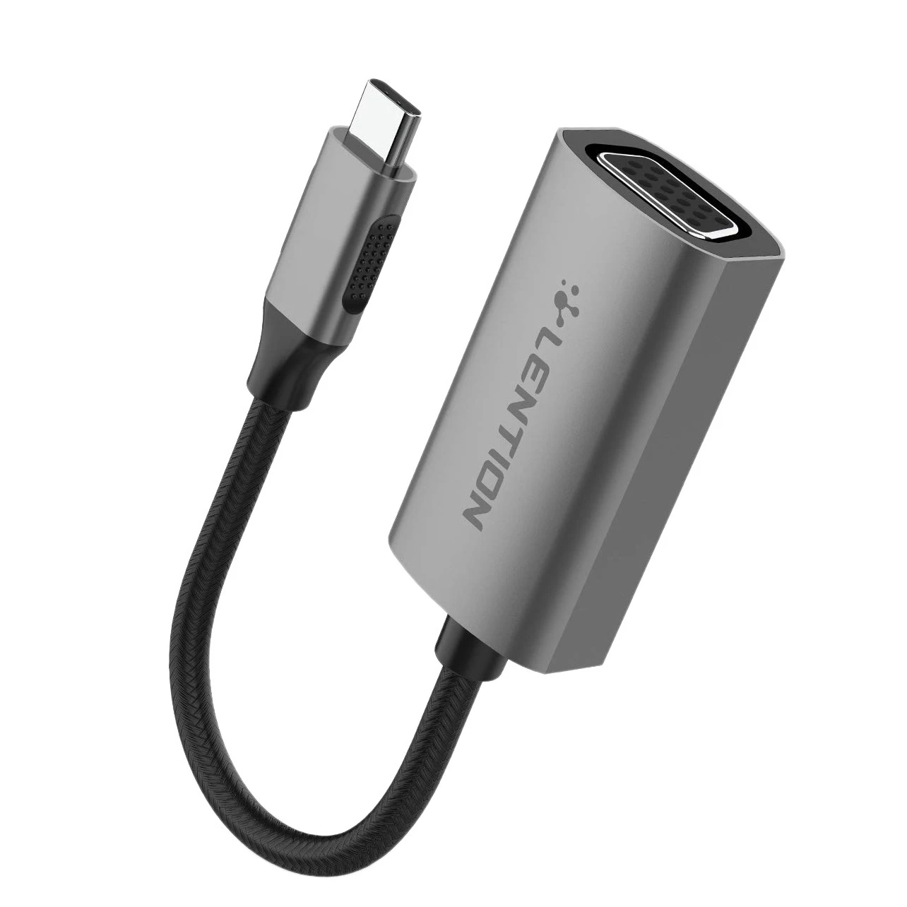

Адаптер LENTION CU606V Type-C на VGA, USB C на VGA, адаптер для 1080P VGA 4K/60 Гц, Кабель-адаптер для Macbook Pro 13/15/16, серый