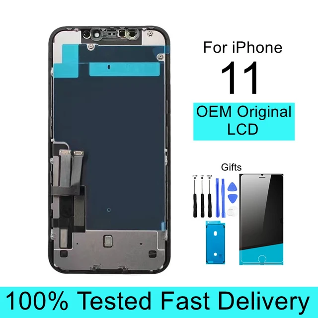 100% Original New Lcd For Iphone 11 Display Touch Screen With Metal Sheets  Replacement Factory Screen For Iphone 11 Pro Max Lcd - Mobile Phone Lcd  Screens - AliExpress