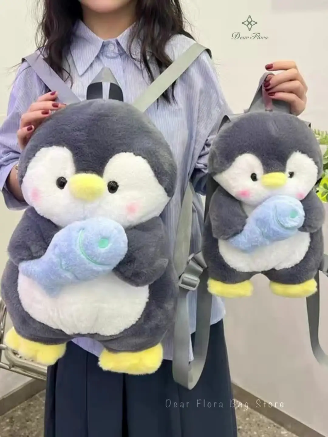 Genérico Pingüino de Peluche,Muñeca con Bonito De Juguete | Altura 25 Cm Diseño De Mochila Juguete De Pingüino,para Niños Adultos Adolescentes Madre Novio Cumpleaños Festival De Invierno