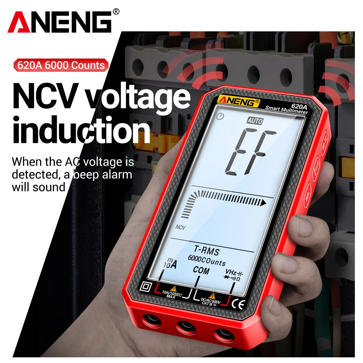 ANENG 620A Digital Multimeter 6000 Counts AC/DC Voltage Current Meter Diode True RMS Capacitor Temp Resistance Hz Test Tools