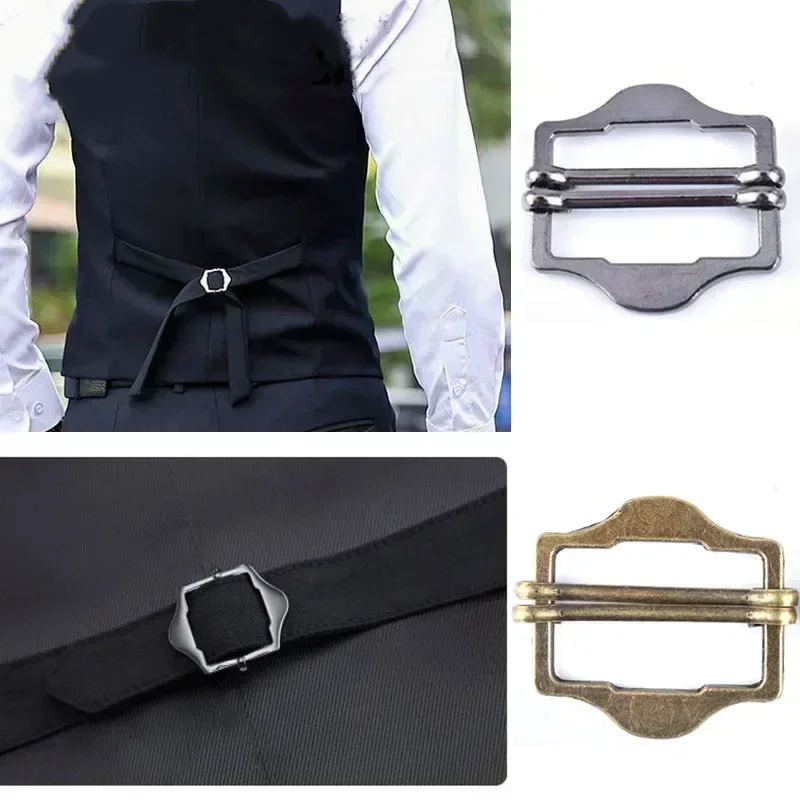 4PCS 금속 버클 백팩 더블 핀 슬라이더 후크 조절 버클 코트 벨트 클립 걸쇠 액세서리
