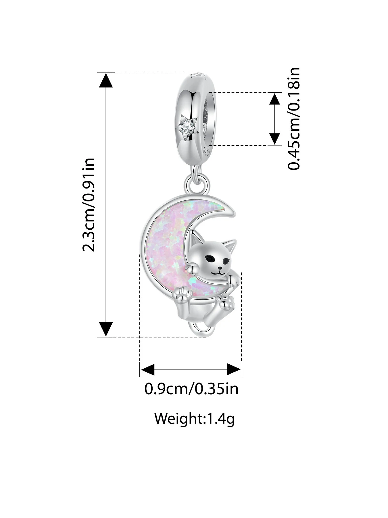 BAMOER Serie Pet Charms In Autentico Gatto Nero In Argento - Foto 11
