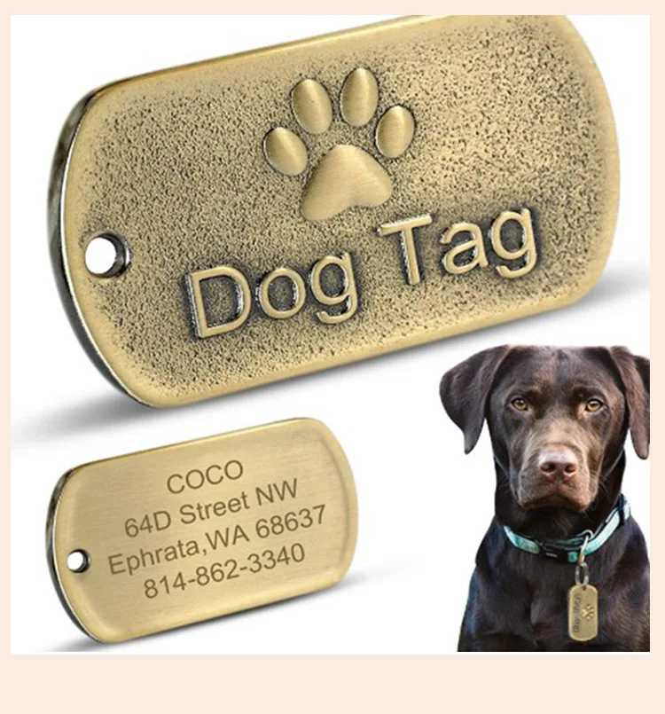 Title 14, Customizable Engraved Pets ID Tag for Dog Cat B...