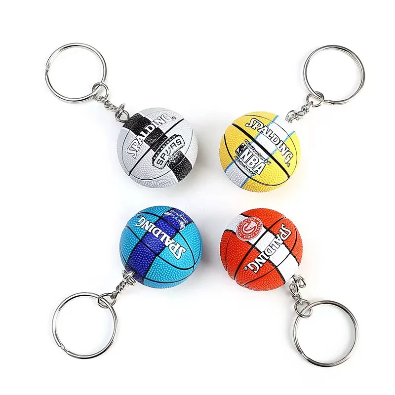 Creative Mini Basketball Model Keychain Sports Fans Championship Trophy Souvenir Pendant Automobile Decoration Collection Gifts