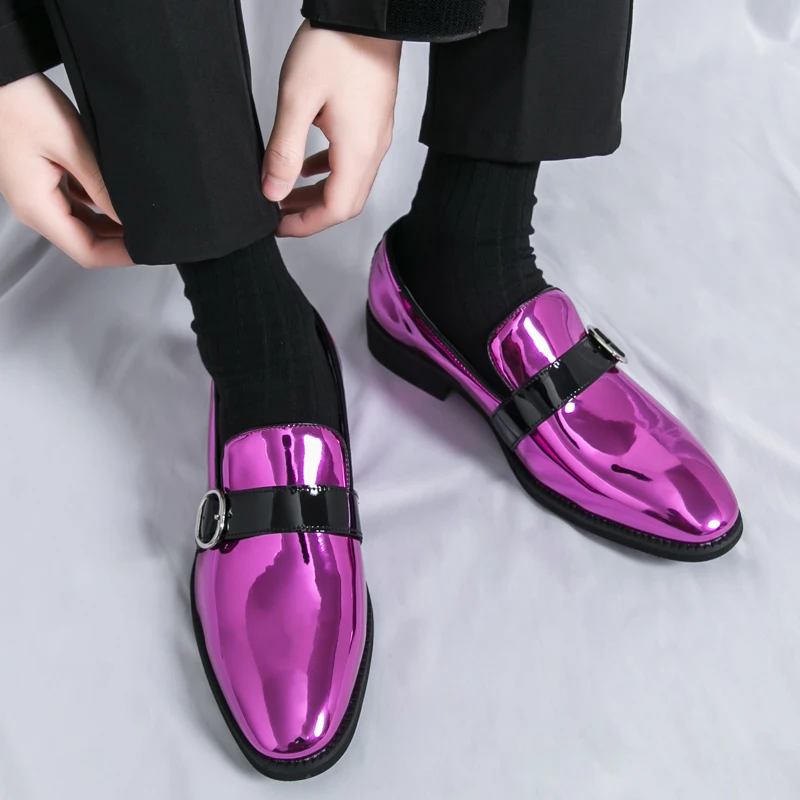 Fashion Trends Mens Loafers Business Leather Shoes Brand Elegant Shoes Slip on Man Casual Work Flat Classic Low-heel