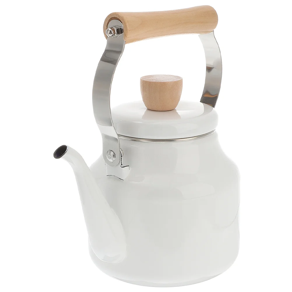 

Japanese Kettle Decorative Teapot Enamel Retro Teakettle Portable Coffee Wooden Enameled Large Make