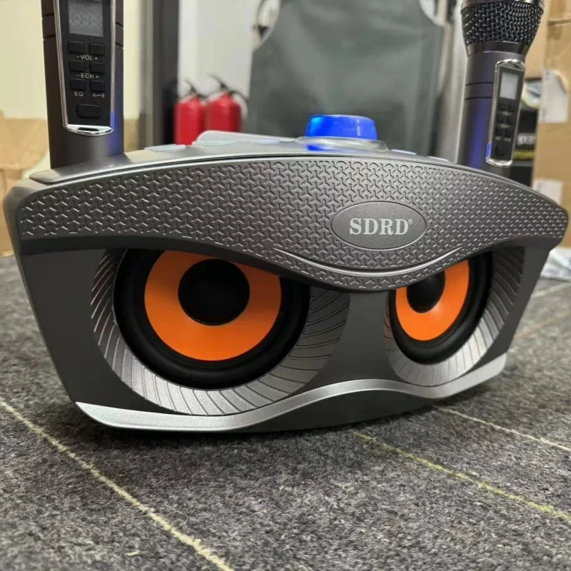 

Мощная многофункциональная Bluetooth-Колонка caixa de som, встроенная машина, Домашний Беспроводной микрофон KTV в виде совы, сверхдлинный радиус действия