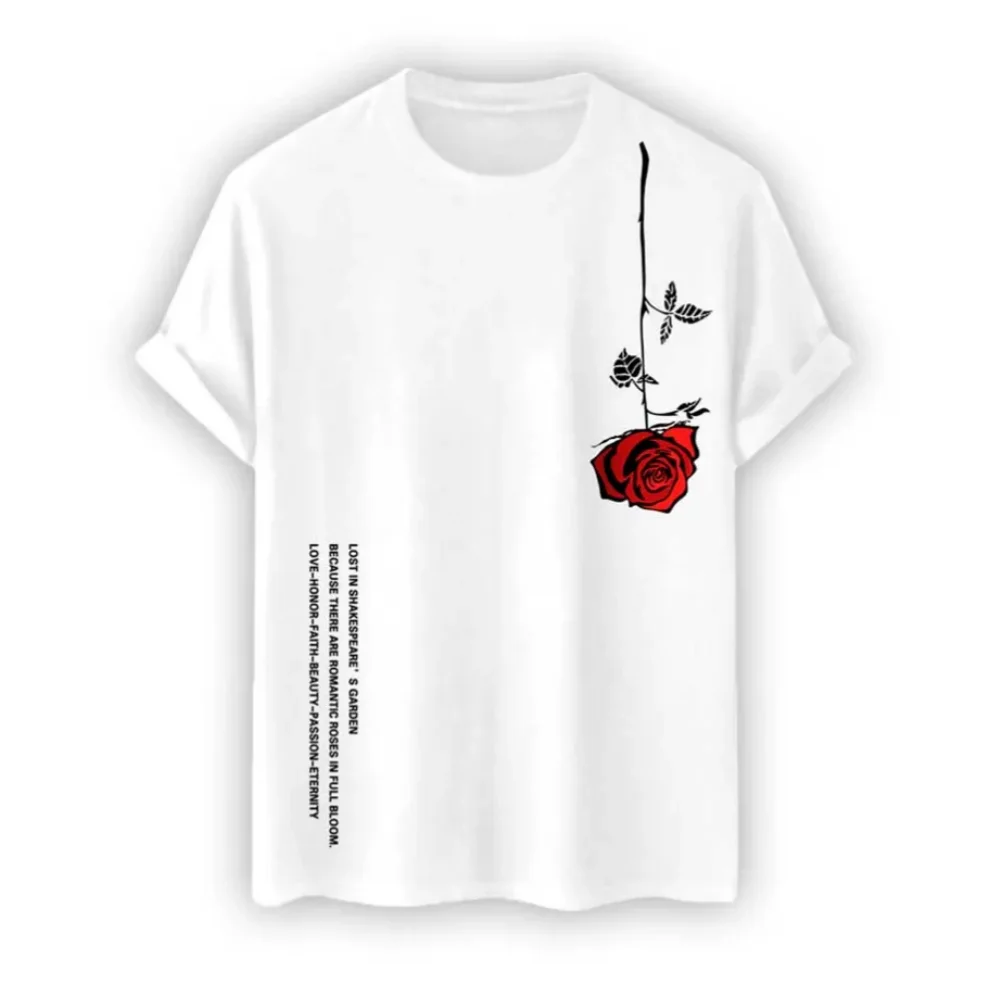 

Simple Version of Men's Flower 3d Graphic T-shirt Summer Fashion Casual Sleep T-shirt Simple Oversized Men's Pullover T-shirt