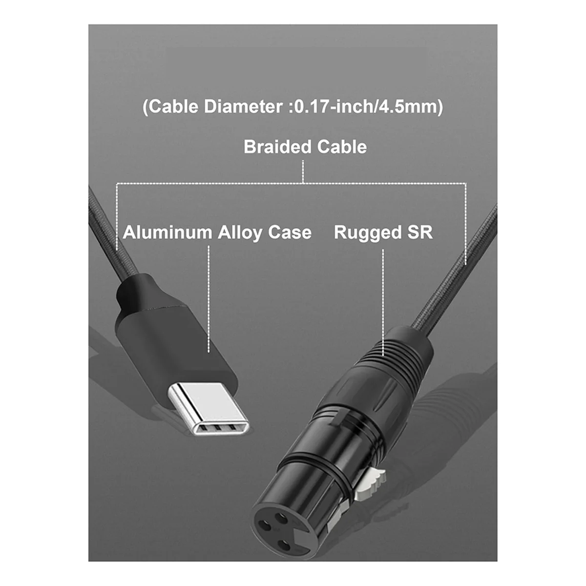 ABAC-XLR a USB C da USB C a XLR per telefono a microfono Cavo da XLR a USB per tablet, laptop e altri dispositivi di tipo C (6FT) - Image 5