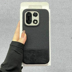 Premium PU Leather Iron - On Nylon Fabric Frameless Cooling Case - OnePlus Ace 2 (Black)