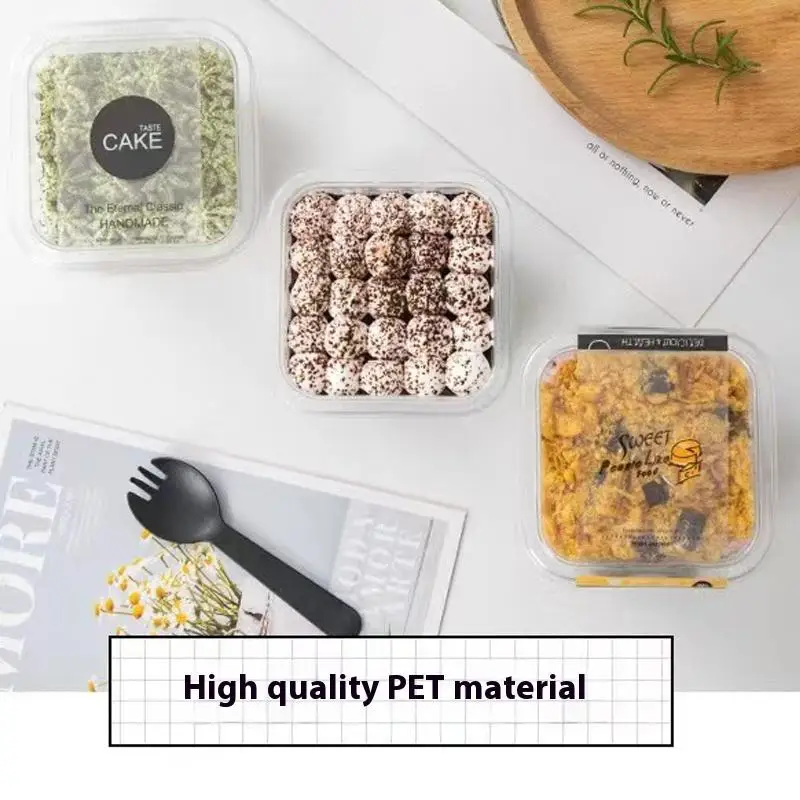 10/50 Pcs Transparent Cupcake Packaging Boxes with Lids, Disposable Dessert Containers,... - SKU TCPB2003 - UGI Packaging