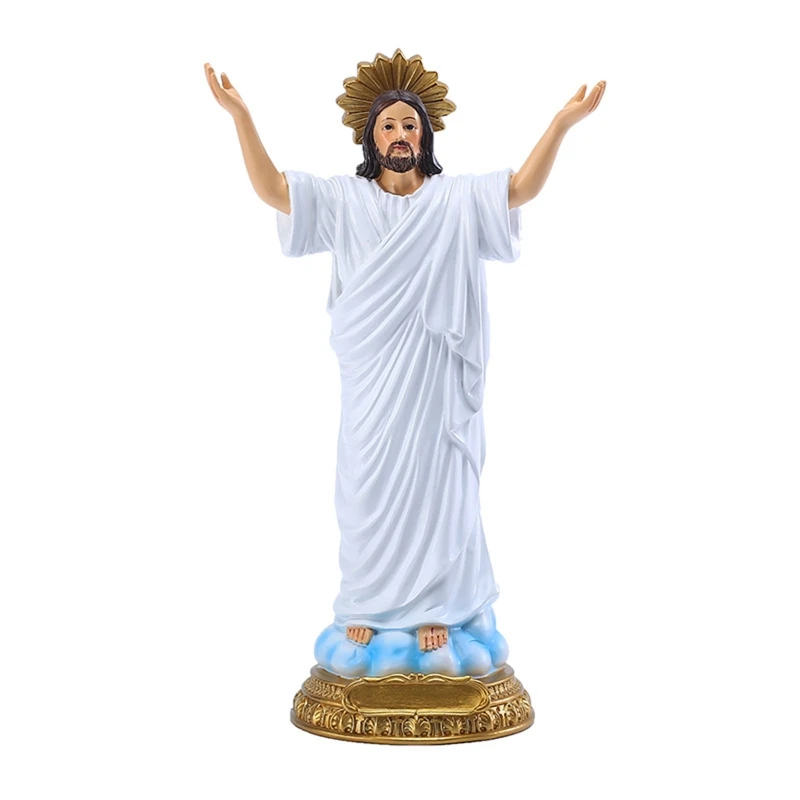 

8.86 Inch Tall Jesus Statue Sacred Rebirth Figure Resin Sculpture Easter Decor Drop shipping