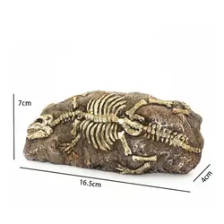 Aquarium Decor: Resin Fossil Ornament & Shelter (Dinosaur Fossil L)