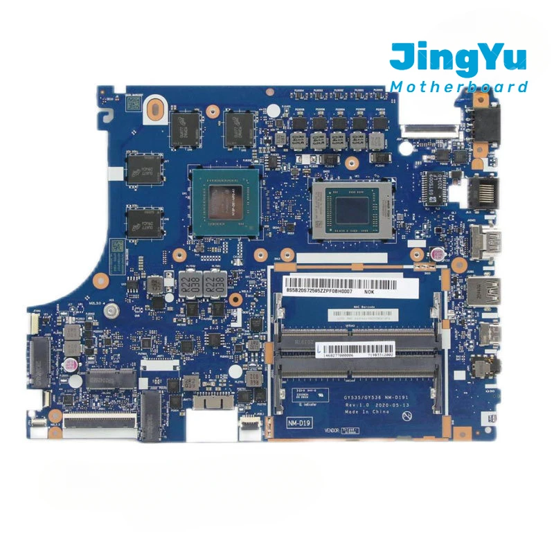 

Для Lenovo Ideapad Gaming 3-15ARH05 материнская плата для ноутбука NM-D191 материнская плата с AMD CPU R7-4800H GPU GTX1650 4G протестирована