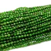 Veemake Natural Diopside Faceted Round Rondelle Edge Cube Coin Disc Beads For Jewelry Making DIY Necklace Bracelets Earrings 5