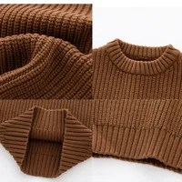 Kinder Baby Pullover gestrickt Herbst Winter – Bild 3