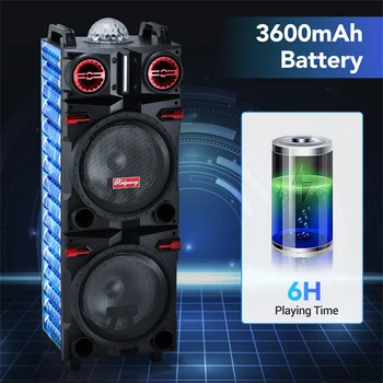 9000W Portable Bluetooth Speaker Heavy Bass Sound System Party Dual10 5