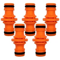 5PCS Joiner Repair Connector Coupling 1/2'' Garden Hose Tubing Fitting Pipe Quick Drip Irrigation Watering System for Greenhouse 1