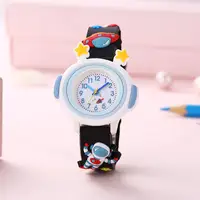 New Fashion Rocket Astronaut Star Helmet 3D Cartoon Children's Watch Children's Learning Watch 1