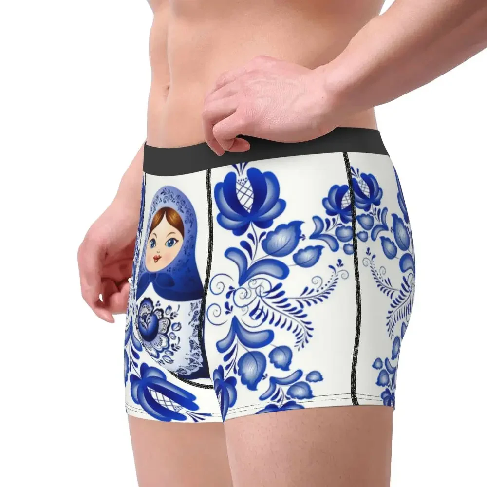 Funny Matryoshka Doll Russia Boxers Shorts Panties Men's Underpants Stretch Russian Folk Art Briefs Underwear