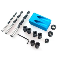 Localisateur de trous obliques pour le travail du bois, gabarit de trous de poche pour le perçage, ensembles de guides de perçage d'angle de 15 degrés, outils de menuiserie pour bricolage 3
