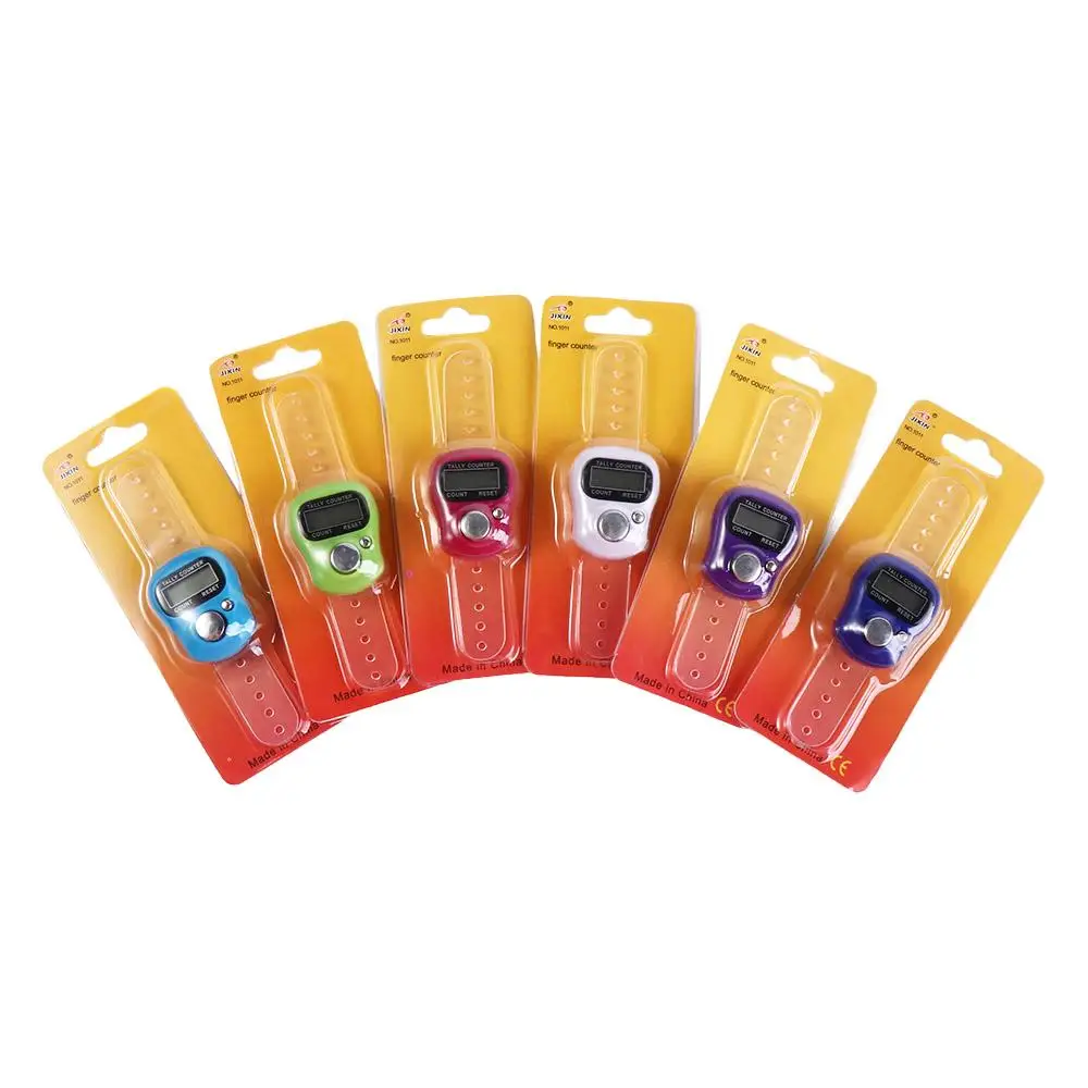 Hand Tally Counter Mini Finger Ring Tally Counter Electronic Digital Knitting Row Counter Hand Held Manual Thumb Count Instruments Scoring Tool